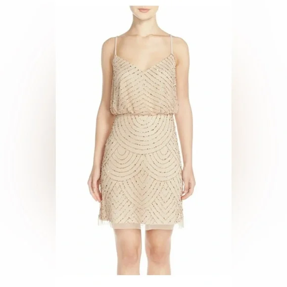 Adrianna Papell Sequin Blouson Dress, Cpg Size (8)